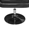 vidaXL Armchair Black Faux Leather, Chrome Steel, Wood Standard Swivel