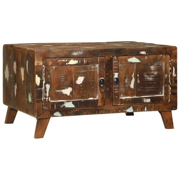 vidaXL Coffee Table Multicolour 80 x 54 x 45 cm solid reclaimed wood