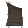 vidaXL Patio Lounge Set Brown and White PE Rattan, Steel Compact Durable
