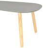 vidaXL Coffee Table Set of 2 Grey Solid pinewood legs and MDF top Simple