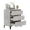 vidaXL Sideboard Concrete Grey Engineered Wood, Metal Medium Sideboard