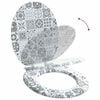 vidaXL WC Toilet Seats 2 pcs with Soft Close Lids MDF Porcelain Design (2x143934)