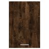 vidaXL Hanging Cabinet Smoked oak Engineered wood, glass 15.6x12.2x23.6 in