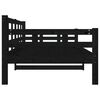 vidaXL Day Bed Black Solid pine wood 35.4 x 74.8 in
