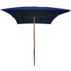 vidaXL Garden Parasol Blue Laminated Bamboo, Hardwood, Polyester
