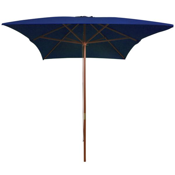 vidaXL Garden Parasol Blue Laminated Bamboo, Hardwood, Polyester