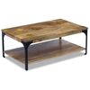 vidaXL Coffee Table Natural Mango Mango Wood, Steel