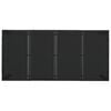 vidaXL Garden Table With Glass Top Black