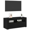 vidaXL TV Cabinet Black Oak 35.43 x 13.78 x 15.75 in Engineered Wood