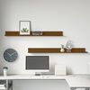 vidaXL Wall Shelf Honey brown Solid pine wood 43.3 x 4.3 x 3.5 in