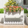 vidaXL Planter White Solid pine wood Large Planters Planter