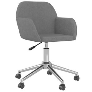 vidaXL Office Chair Light gray Polyester fabric, Metal, Plywood, Foam