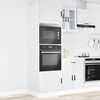vidaXL Oven Cabinet Set of 2 Gloss white Engineered wood Standard