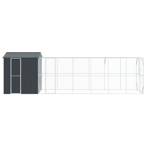 vidaXL Bird Cage Anthracite 324.41 x 81.89 x 97.24 in Galvanised Steel