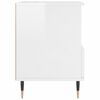 vidaXL Bedside Cabinet Set of 2 High gloss white Engineered wood, metal