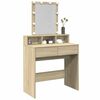 vidaXL Dressing Table Sonoma oak Engineered wood, glass