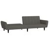 vidaXL Sofa Bed Dark Grey Velvet (100% polyester), wood, plastic 2-seater