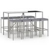 vidaXL Garden Bar Set Grey, Black