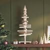 vidaXL Wooden Christmas Tree for Decoration 35.4" Solid Wood Pine