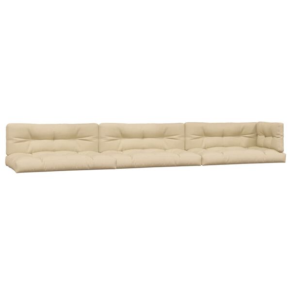 vidaXL Pallet Sofa Set Beige Solid Acacia Wood Large Modular