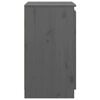 vidaXL Side Cabinet Gray Solid Pinewood Compact Side Cabinet