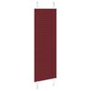vidaXL Pleated Blind Bordeaux red 100% polyester 15.7 x 39.4 in