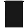 vidaXL Desk Black Engineered wood Medium Desk Rectangular Modern