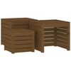 vidaXL Garden Box Set Honey brown Solid pine wood Small and large sizes