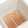 vidaXL Garden Planter White Solid Pinewood 19.7 in x 19.7 in x 19.7 in