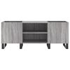 vidaXL Record Cabinet Grey sonoma Engineered wood, iron 47.6x15.0x18.9 in