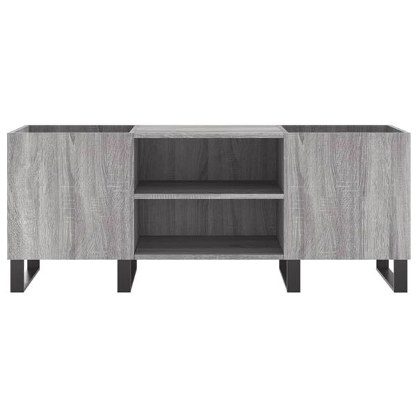 vidaXL Record Cabinet Grey sonoma Engineered wood, iron 47.6x15.0x18.9 in
