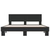 vidaXL Bed Frame Black Engineered wood King Durable Bed Frame