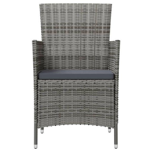 vidaXL Outdoor Dining Set Grey, Dark Grey