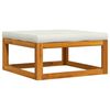 vidaXL Footstool Cream white Solid Acacia wood 26.8 x 26.8 in Durable