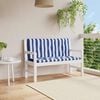 vidaXL Garden Bench Cushion Set of 2 Blue and White Stripe