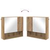 vidaXL Mirror Cabinet artisan oak 59 x 17 x 55 cm Engineered wood