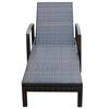 vidaXL Sunlounger Brown PE rattan Standard Adjustable Headrests