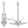 vidaXL Folding Anchor Silver 17.6 lb Hot Dip Galvanized Cast Iron