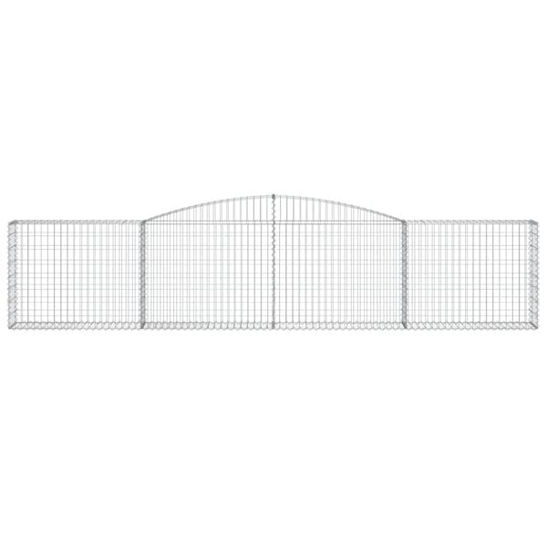 vidaXL Gabion Basket Silver Galvanized Iron 157.5 x 11.8 x 31.5/39.4 in