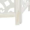 vidaXL Room Divider 3 Panels White Solid Wood Paulownia