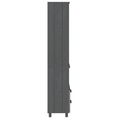 vidaXL Highboard Dark Gray 23.6"x13.8"x70.9" Solid Wood Pine