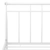 vidaXL Bed Frame White Powder-coated Metal Twin Durable Bed Frame