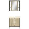 vidaXL 2 Piece Bathroom Furniture Set Sonoma Oak Engineered Wood