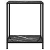 vidaXL Console Table Black Tempered Glass Medium Console Table