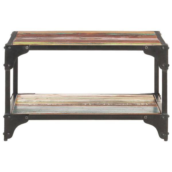 vidaXL Coffee Table Mixed color Solid reclaimed wood and iron Medium