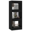 vidaXL Book Cabinet Black Engineered wood Medium Book Cabinet