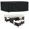 vidaXL Garden Furniture Cover Black 420D Oxford fabric with PU coating