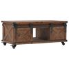 vidaXL Coffee Table Brown Solid fir wood, MDF, steel 35.8 x 20.1 x 15.0 in