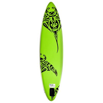 vidaXL Inflatable Stand Up Paddleboard Set 144.1"x29.9"x5.9" Green