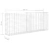 vidaXL Gabion Basket Galvanized Steel 33.5"x11.8"x78.7"